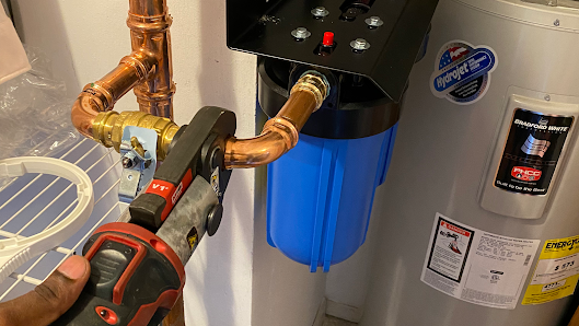 Water filter and heater installation